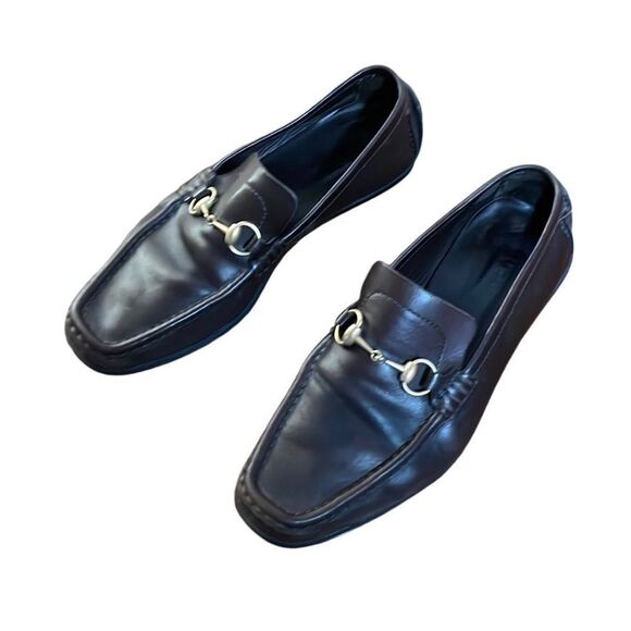 Gucci Mens Brown Horsebit Leather loafers size 9.5 D - Picture 1 of 7